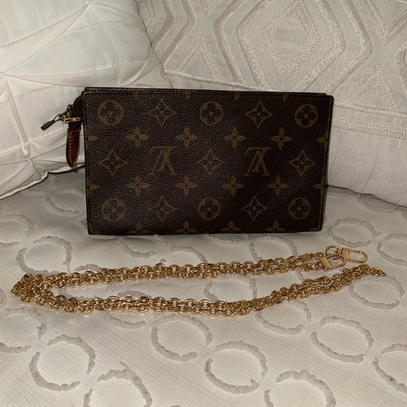 ⚡️🤎Auth🤎⚡️Beautiful Louis Vuitton Monogram Bucket Clutch Pochette🍃(882 RA） - Picture 4 of 6